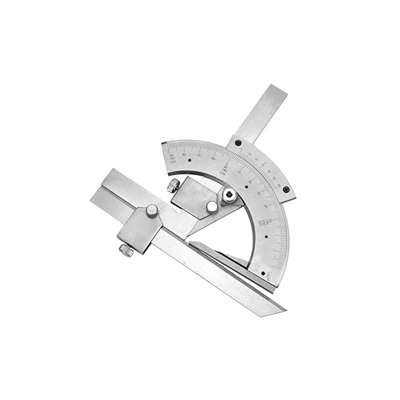 Universal Carbon Steel Vernier Bevel Protractor 0-320°, Precision Angle Measuring