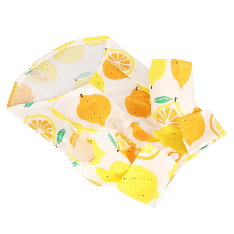 Dog Summer Shirts Lemon Print Breathable Cool Hawaiian Dog Shirts