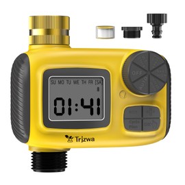 TRJZWA Sprinkler Timer for Outdoor,2025 Brass Inlet Release Water Timer for Garden Irrigation Hose Timers with Rain Delay and Manual Irrigation for Garden,Lawn,Yard Watering System