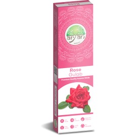 Aryan Herbals Premium Incense Sticks, Low Smoke, Made from Herbals Oils, No Charcoal, Long Lasting & Biodegradable- Best for Puja, Meditation & Aroma Therapy (Pack of 1 (20 Sticks), Rose)