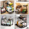 ADBIU Under Sink Organizer(10 Seconds Installation), 2 Packs 2 Tier