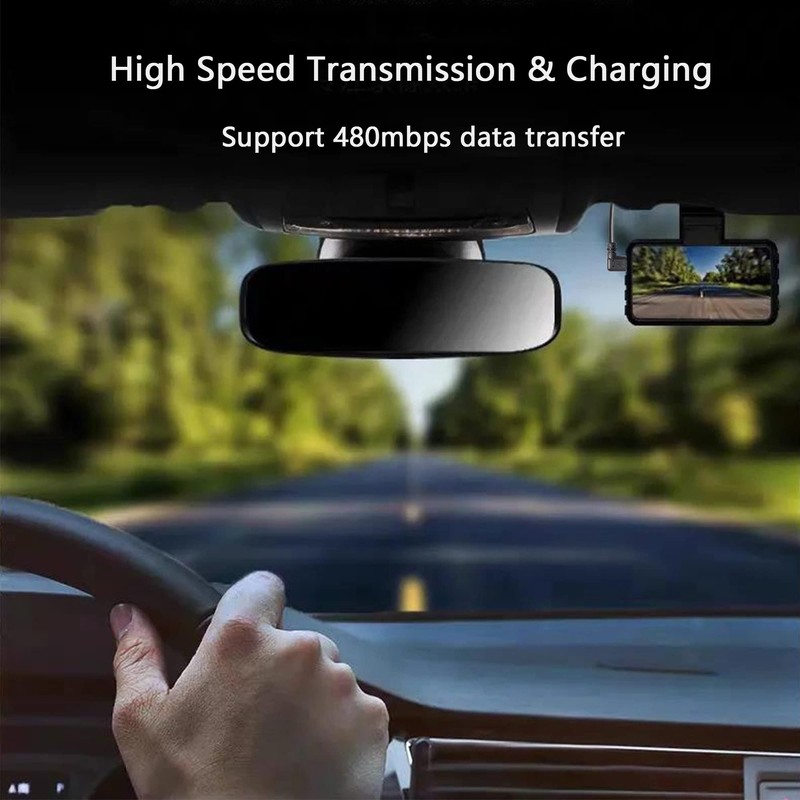 CERRXIAN 9Inch Mini USB Cable Combo Mini USB Right Angle