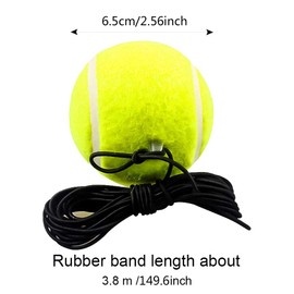 3 Pcs Tennis Training Ball Tennis Ball with String Attached Self Practice Exercise Tennis Ball Rebound Ball with String for Tennis Trainer