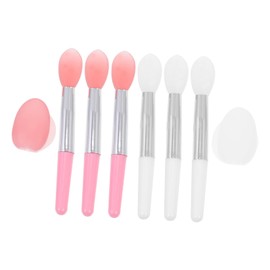 WOONEKY 2sets Convenient Lip Mask Applicator Lip Balm Brush Kit Translucent for Skincare Makeup and Treatment Easy to Use and Clean