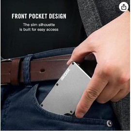 Ridge Wallets for Men - Slim Minimalist Wallet For Men, Front Pocket Wallets for Men, RFID Wallet For Men - Card Holder Wallet (Gunmetal)