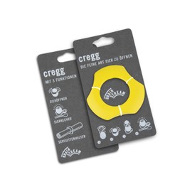 Brainstream Cregg Eggshell Cutter, Egg Bowl& Napkin Ring, Yellow, A001279