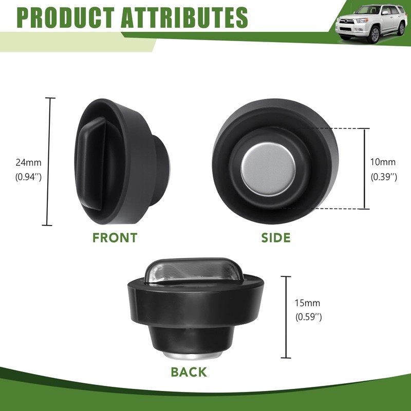 Qyebbk Magnetic Trunk Keyhole Covers for 2010-2019 Toyota 4Runner Tailgate