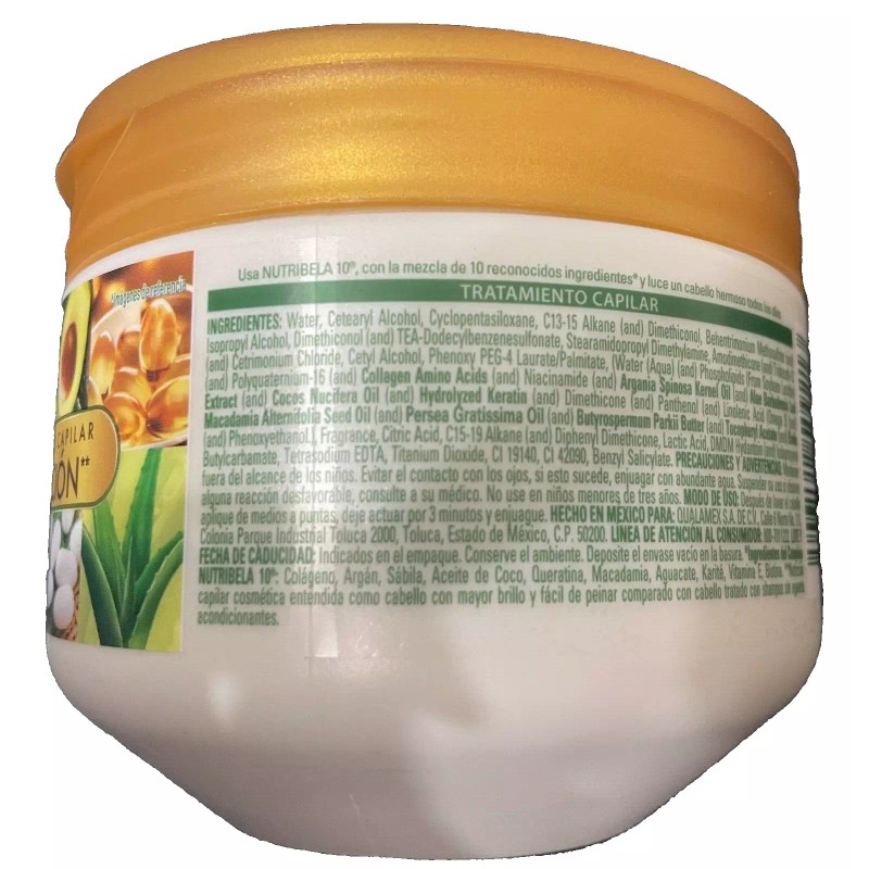 NutriBela10 NUTRIBELA 10 INGREDIENTES MASCARILLA/NUTRICION/HYDRATING NUTRITION HAIR MASK