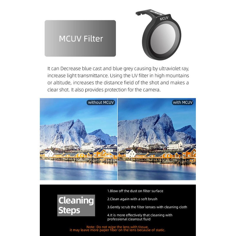 MotuTech Filter for DJI Neo 4 Pieces Multilayer Drone Accessories