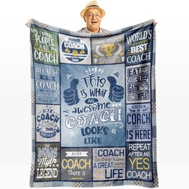 Coach Gifts Blanket for Men 50x60in Ideal for Soccer Football Hockey Tennis Gymnastics Volleyball Wrestling Lacrosse Baseball Basketball Teachers Fathers Day Retirement Appreciation Birthday Gift