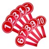 HOMSFOU 10pcs Handheld Score Paddles Number Boards for Voting Competition