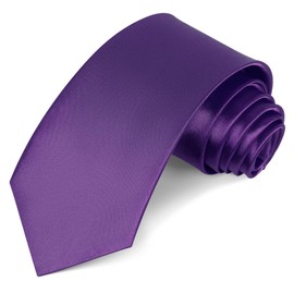 Beaface Ties for Men 3.15" Formal Men Tie Wedding Business Solid Color Neck Ties (Purple)