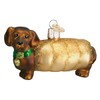 Old World Christmas Wiener Dog Glass Blown Ornament