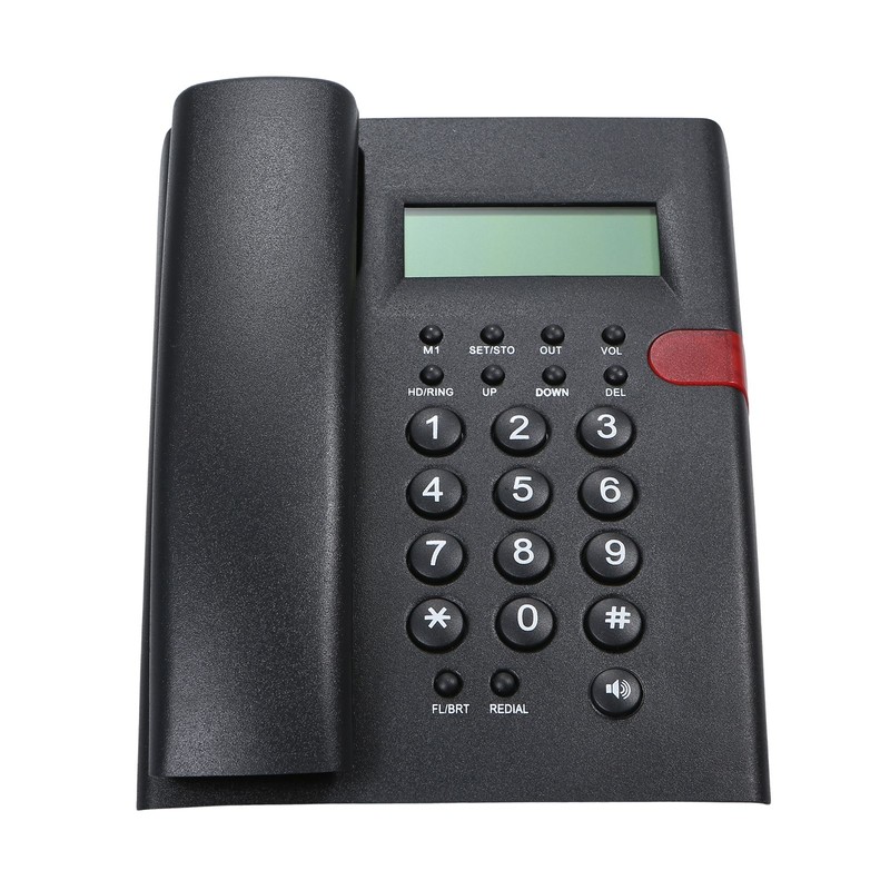 Desktop Battery-free Landline Telephone with Caller Identification Adjustable LCD Screen