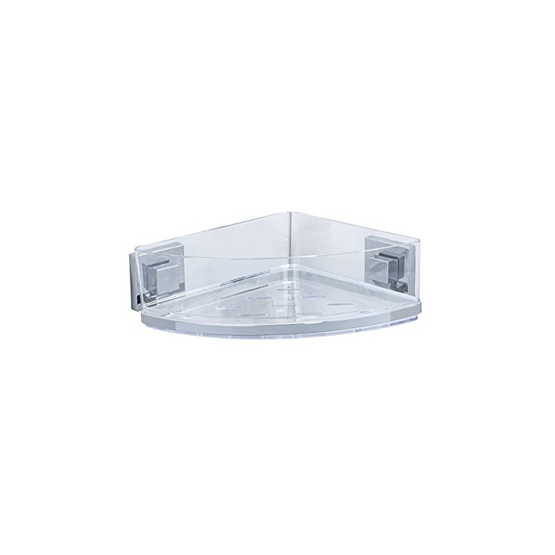 WENKO 22686100 Vacuum-Loc® corner rack Quadro, Stainless steel, 28 x