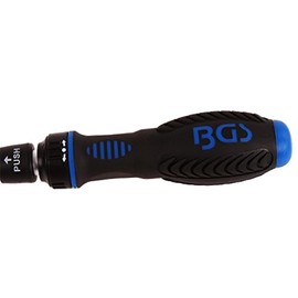 BGS 9150 | Ratchet Twist Grip for Bits, Switchable | 6.3 mm (1/4 Inch) | Bit Holder, Bit Hand Holder, Screwdriver Bit Holder, Screwdriver