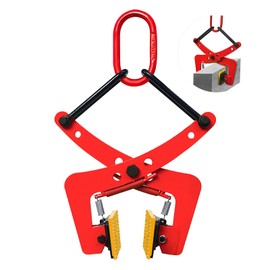 SENKEYFE Granite Lifting Clamp 6", 770LBS Stone Lifting Clamps 40mm-180mm, Vertical Stone Clamps, Heavy Duty Stone Carrying Clamps for Lifting Transporting Concrete Block Granite Slab Stone Slab (Red)