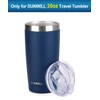 SUNWILL Lid 20oz Travel Tumblers Only, Spill Proof Lid, Splash