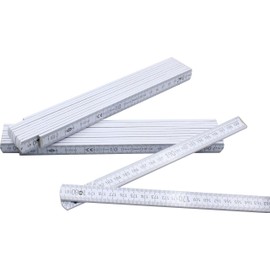 geddid 1 Stck Zollstock 2 Meter mit 90/180 Winkeleinrastung und Winkelskala (30/45/60/75/90) - Adga 250 plus Markenzollstock 2m aus Buchenholz - wei? ohne Werbeaufdruck