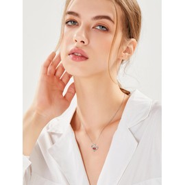 Dorunmo Thanksgiving Necklace Pumpkin Necklaces for Women 925 Sterling Silver Heart Pumpkin Pendant Necklace Thanksgiving Holiday Festive Jewelry Necklace (Pumpkin)