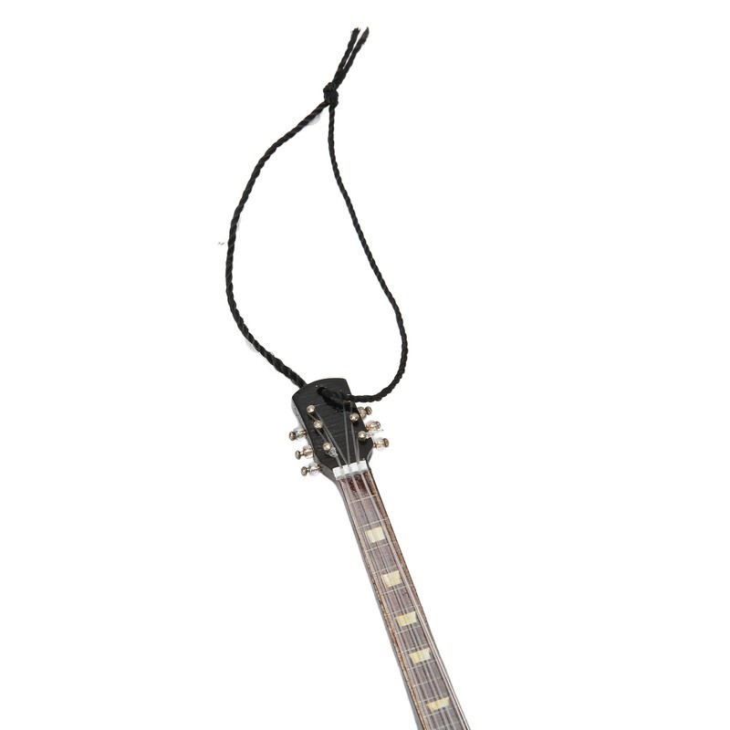 Miniature Electric Guitar Model Exquisite Wooden Guitar Ornament for Music