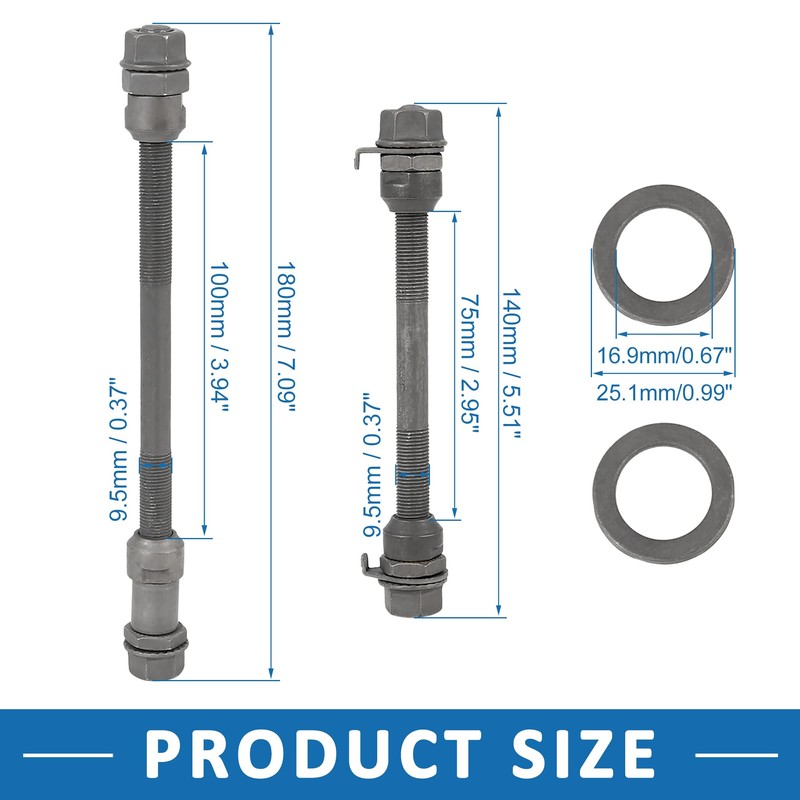 A ABSOPRO 9.5mm Wheel Hub Axle Front Rear Axle Solid