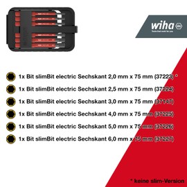 Wiha SB 2831B801 slimBit Box, Red, 6 TLG, (43156)