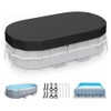 10 x 16 Ft Waterproof Above Ground Pool Cover, 210D