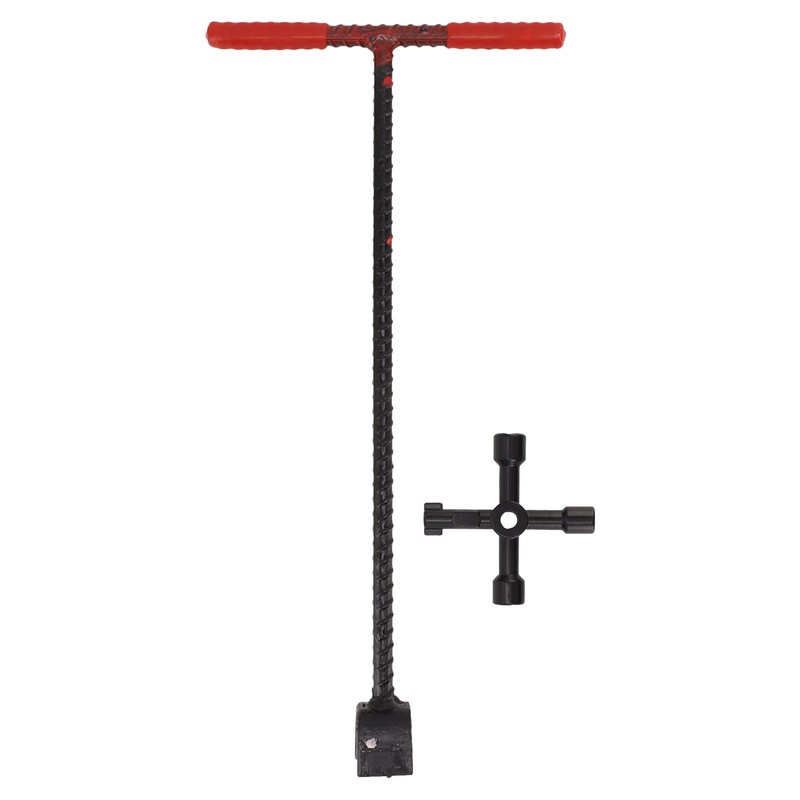41x20cm Water Meter Key Steel T Handle Curb Key with