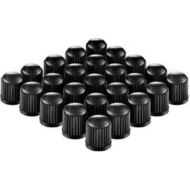 Premium Universal Stem Covers for Cars, SUVs, Bike and Bicycle, Trucks, Motorcycles Heavy-Duty, Tire Valve Caps - Airtight Seal, Black, Pack of 25