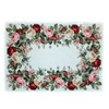 Tablecloth with Rose Print Motif Table Runner 100% Polyester Spring
