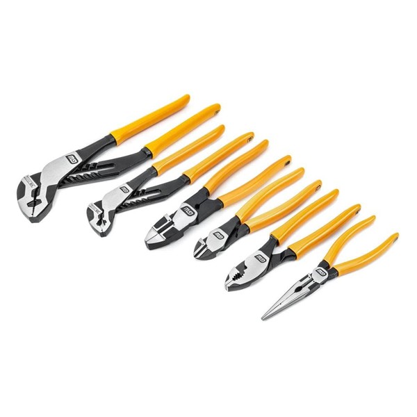 GEARWRENCH 6 Piece Dipped Mixed Material Plier Set - 82204-06