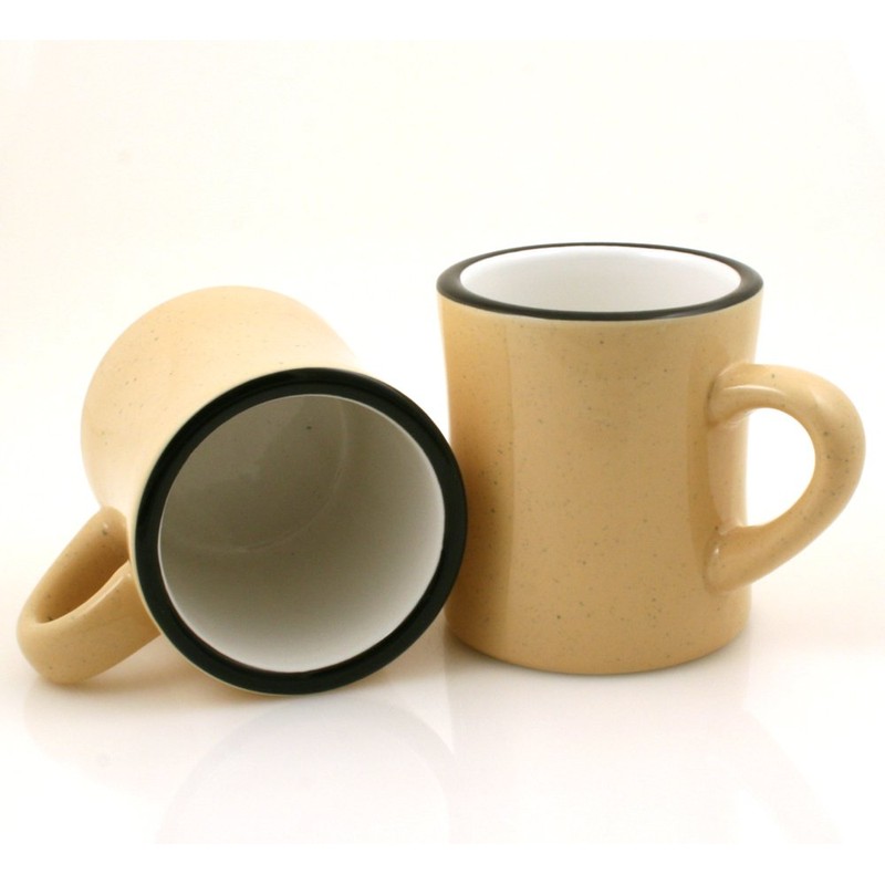 Marble Creek Ceramic Diner Campfire Mug, 10oz (Single) (Sand)