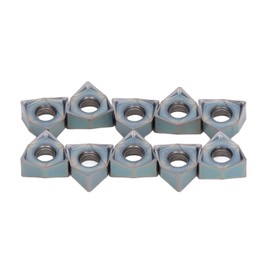 10Pcs Milling Inserts Heat Resistant Tin Plated CNC Cemented Carbide Inserts for Steel Non Ferrous