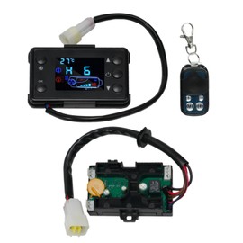 12V/24V Air Diesel Heater Parking Remote Controller LCD Monitor Switch MotherBoard for 3KW 5KW 8KW Heaters with 4 Button Remote Control Within 10m Range (12V)