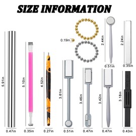 JERCLITY 49 Pieces Cat Eye Magnet for Nails Strong Cylindrical Nail Magnet Water Ripple Effect Nail Art Magnet Beads Square Nail Magnet Double-Head Multi-Function Magnet for Cat Eye Gel Polish