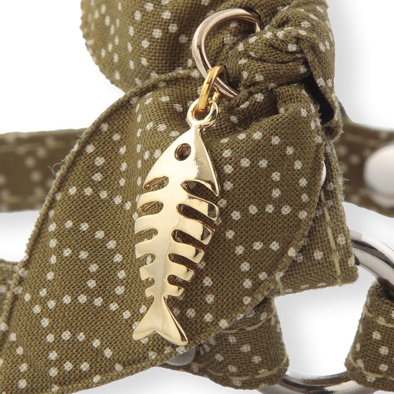 Zen Fish Charm Cat Harness & Leash Set (Green)