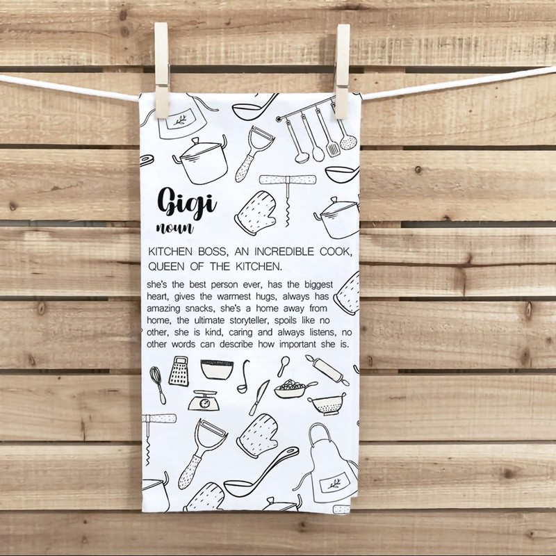 Gigi Kitchen Towel - Grandma Gift, Housewarming Tea Dish Towel