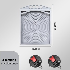 Magicbox Starlink Mini Case Cover, 2X Suction Cups 2X Hooks Compatable with Outdoor Mountaineering Bags, Silicone Protective Case for Mini Starlink,