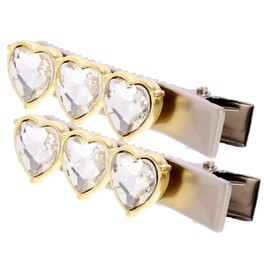 Baluue 2pcs Transparent Heart Hair Clips Barrettes for Women Retro Hair Accessories for Thick Thin Versatile Styling for Parties Everyday Wear Random Style