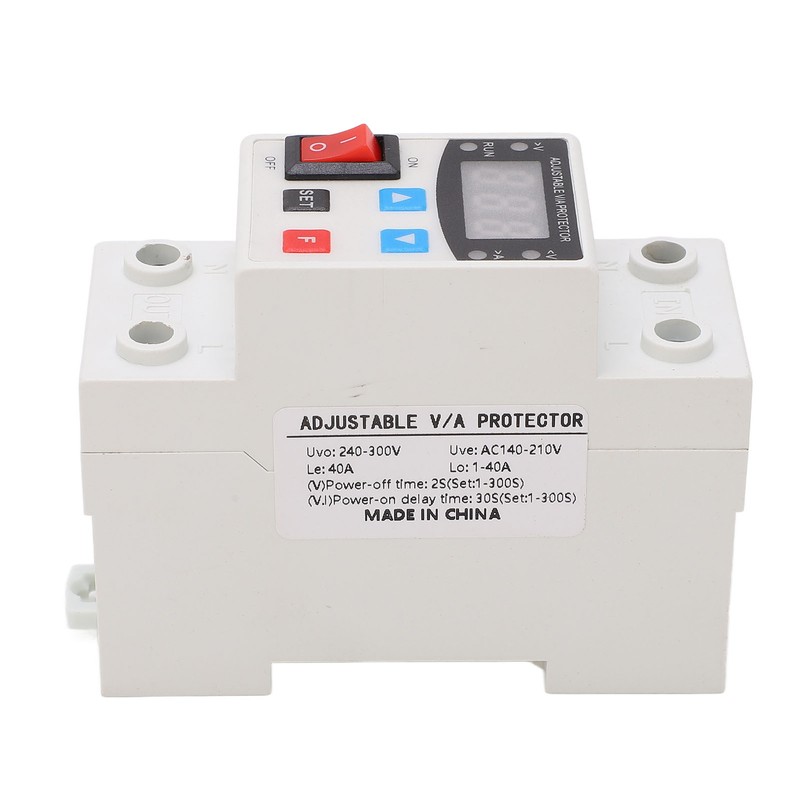 Over Under Voltage Protective Device Adjustable Auto Reset Protector 240V‑300V