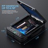 Portable Gun Safe for Handgun with Fingerprint, Keypad Lock, Key,