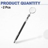 HARFINGTON 2pcs 3 in 1 Telescoping Inspection Mirror 1.2" Round