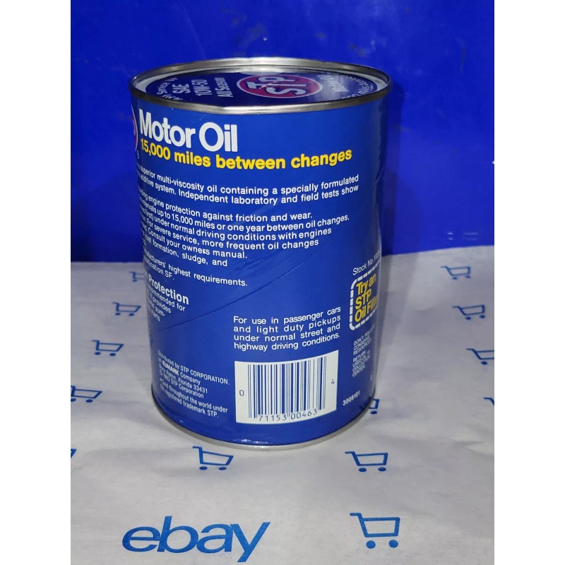 STP Vintage STP Motor Oil Quart Paper Can 10w50 NOS