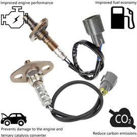 Dropwater 1 Pair Upper and Under O2 Oxygen Sensors Replacement for Toyota 2000-1999 4runner Rwd Calif. 3.4L,Replaces#234-9002 234-4155,Set of 2pcs