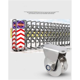 feedal 304 Stainless Steel 2" Sliding Gate Roller Bearing U Groove Heavy Duty Pulley for Wheel Track Slide Rail with Bracket Load 660lbs