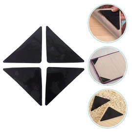 Operitacx 4pcs Rug Sticky Corners Curling Pads Non Slip Carpet Tape for Hardwood Floors Easy Installation Elegant Design for Mats and Rugs