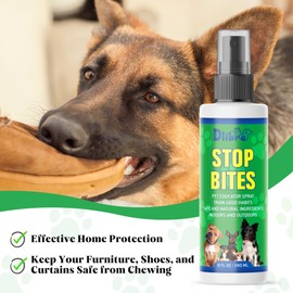 Dlibra Stop Bites Spray for Dogs – Natural Anti-Chew Spray for Furniture, Shoes, Curtains, & More | Safe Puppy & Adult Dog Training Aid | No Chew Solution