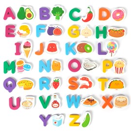 Crayola: ABC Matching Magnet Set - Foodie Garden - Alphabet & Image Foam Magnets, Classroom & Home Education, Spelling-Learning, Toddler, Kid Ages 3+