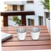 Mipcase 8Pcs Mini Tinplate Bucket Silver Flower Pot for Home